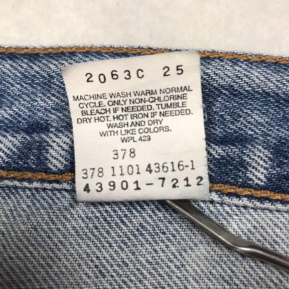 90s LEVIS 550 Jeans Men 36x30 Relaxed Straight Light Wash Denim Blue Mexico - Picture 10 of 16